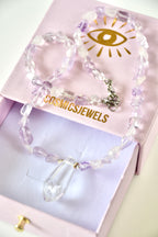 Collier Améthyste & Cristal de roche — La Clarté Intérieure