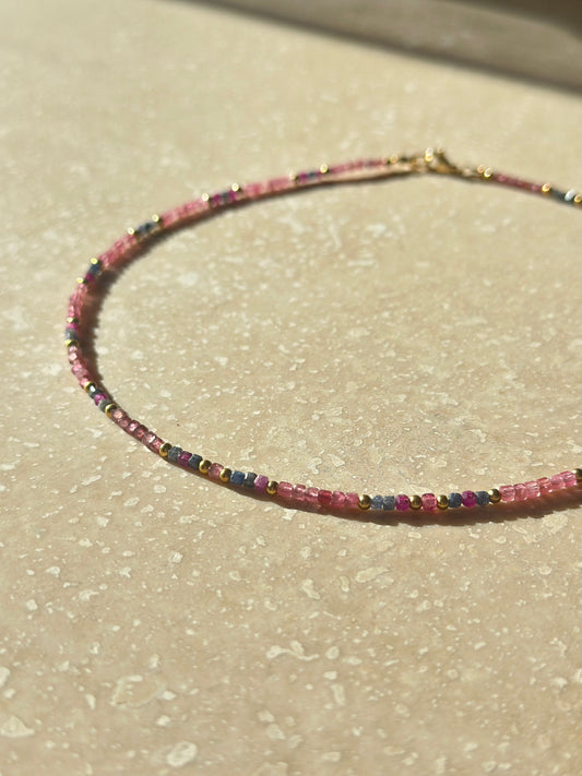 Collier Saphir & Tourmaline — Force tranquille et clarté intérieure
