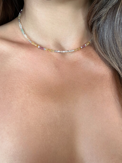 Collier Citrine, Tourmaline, Quartz — Régénération joyeuse