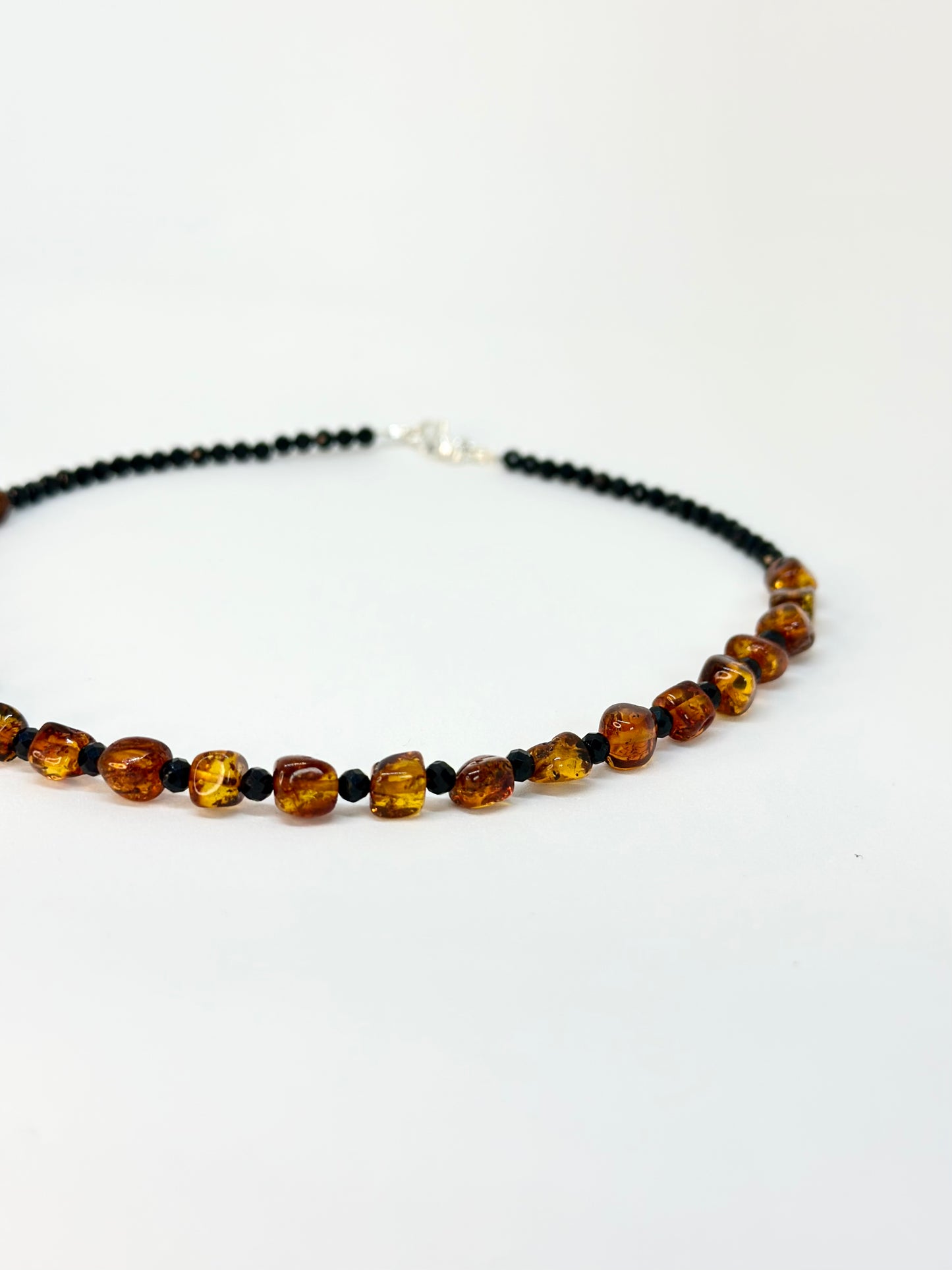 Collier Tourmaline noire & Ambre