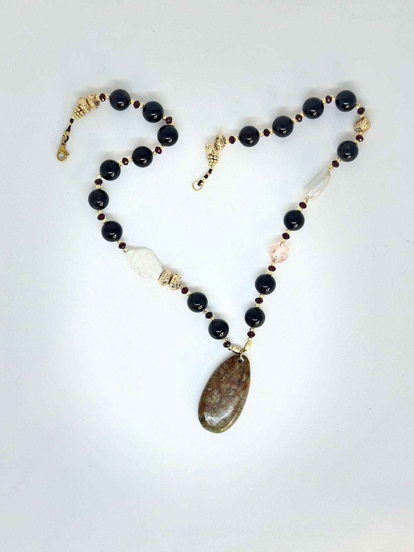 Collier Grenat & Chrysocolle