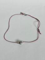 Collana perle di Tahiti su seta