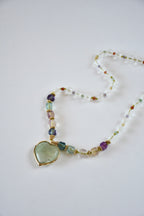 Collier Fluorite & Quartz Craqulé —Clarté, Structure & Harmonie