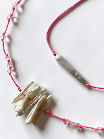 Ensemble Collier+Bracelet Perles d’eau douce