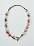 Collier Quartz Ferrugineux & Grenat vert