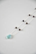 Collier Larimar & Perles d’eau douce