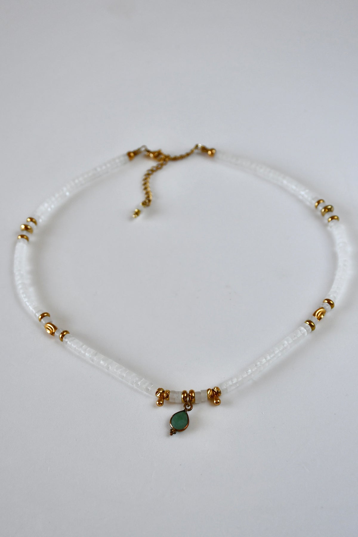 Collier Cristal de roche et Amazonite —    Paix lucide