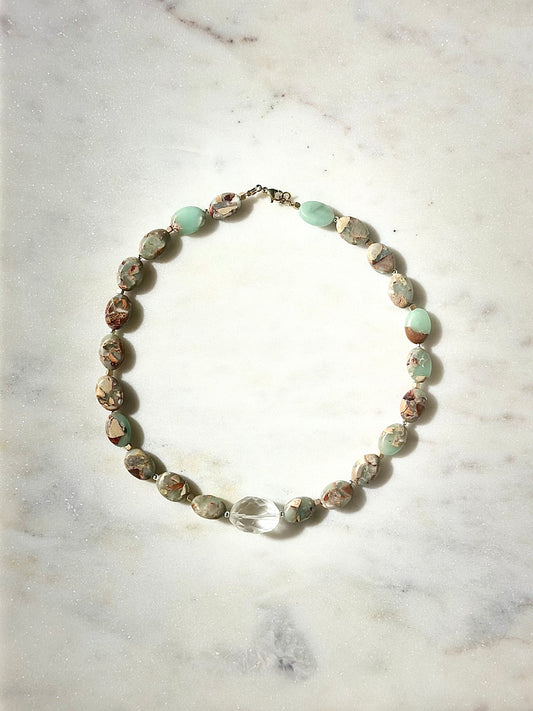Collier AquaTerra & Cristal de Roche