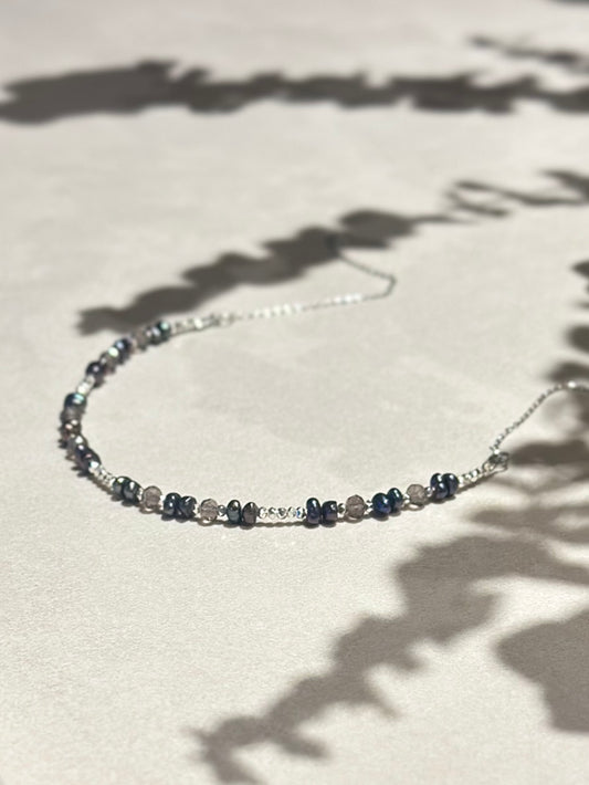 Collier quartz fumé & keishi — Ancrage & Clarté