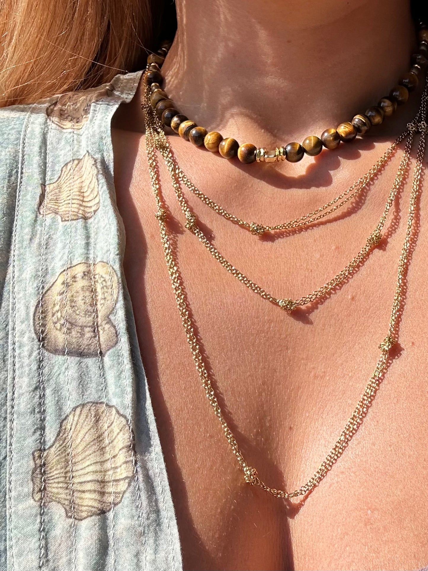 Collier Œil de Tigre et Hématite