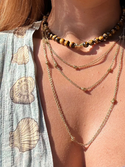 Collier Œil de Tigre et Hématite