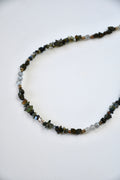 Collier opalescent, talisman – Opale noire d’Éthiopie, Pyrite et Labradorite | Protection, ancrage et lumière intérieure