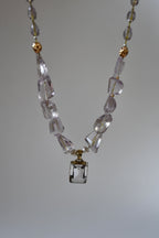 #133 Collana Ametista rosa traslucida
