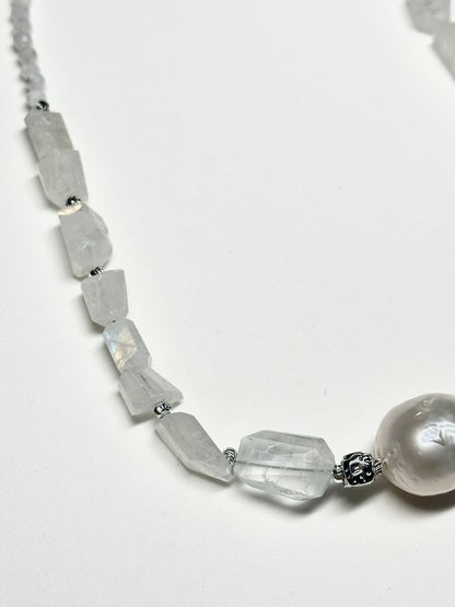 Collier Pierre de Lune & Perle d’eau douce
