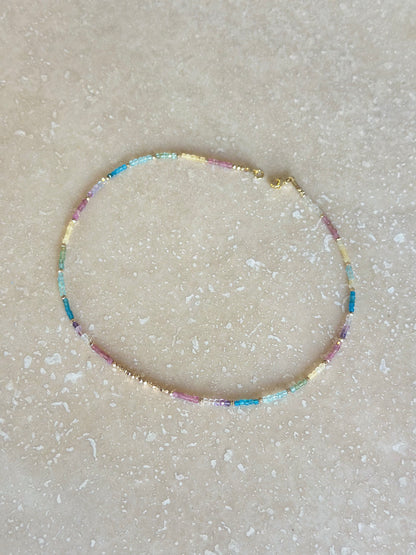 Collier Tourmaline, Apatite, Quartz, Fluorite — Harmonie & Energie