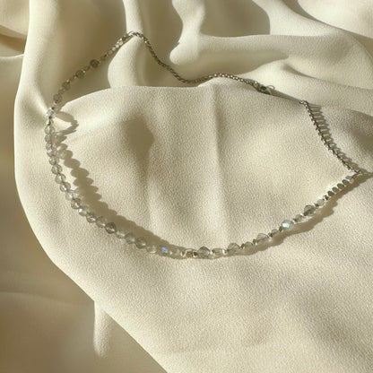 Colliers de pierres naturelles, Pierre de lune, Labradorite & Kunzite