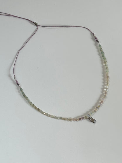 Collier Opale de feu & Fluorite