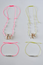 Süßwasserperlen-Set Halskette + Armband