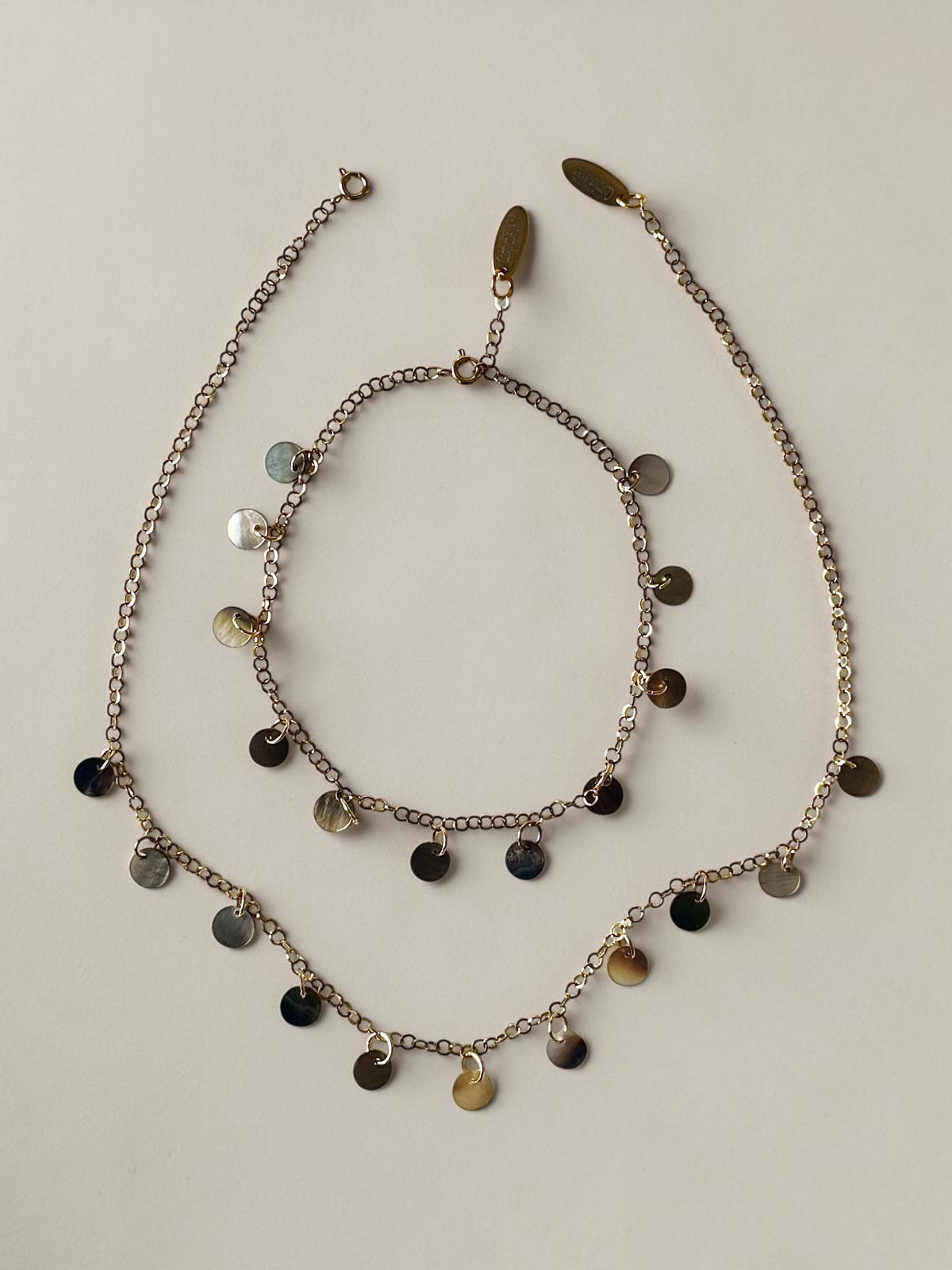 Set collana + cavigliera in madreperla