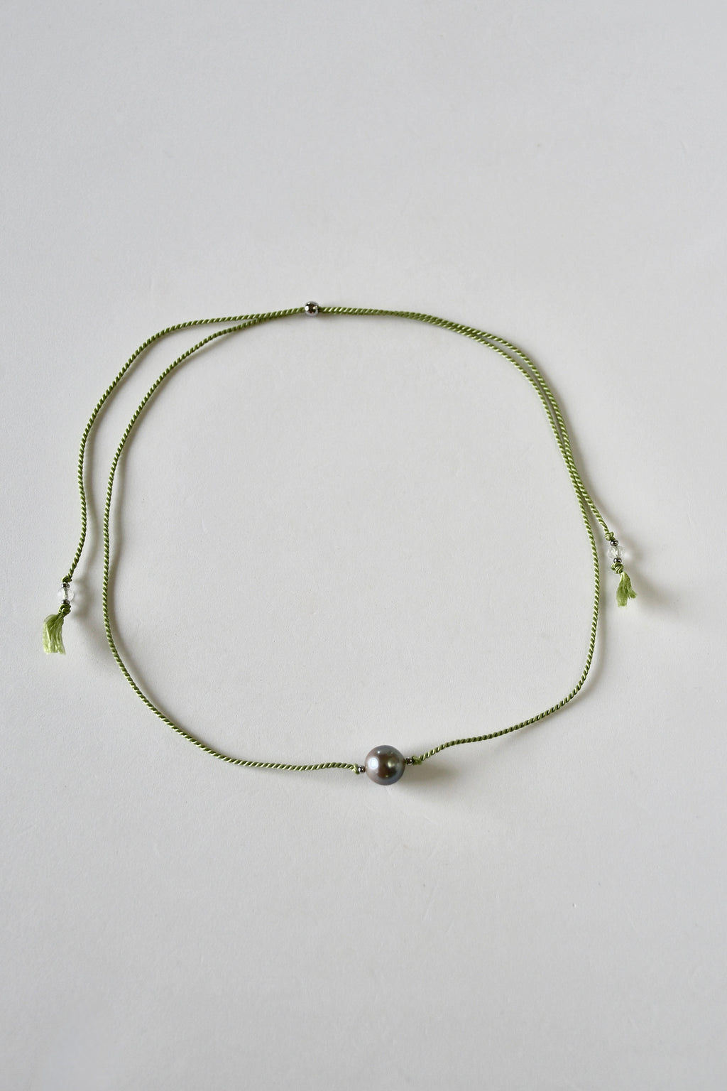 Collier perle de Tahiti sur soie