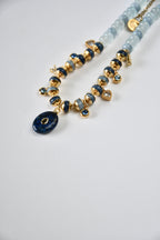 Collier Charms Jade & Lapis-lazuli