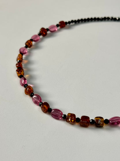 Collier Ambre & Tourmaline — Protection et chaleur vitale