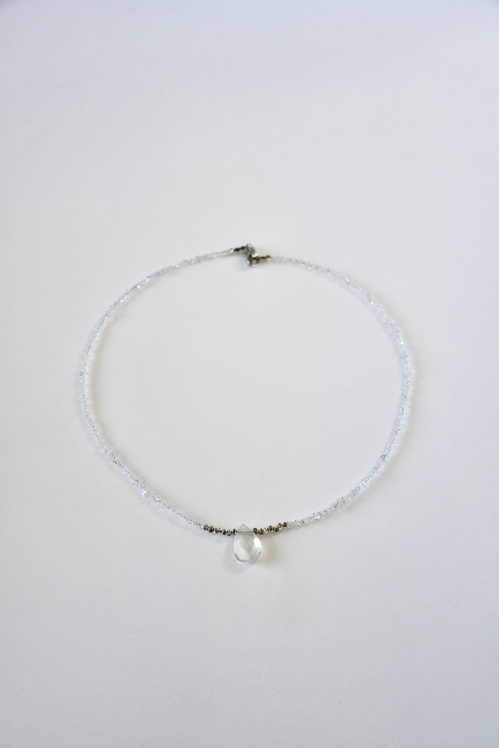 #93 Collana Diamanti Herkimer & Cristallo di Rocca