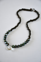 Collier perles d’eau douce, Cristal de roche & Pyrite