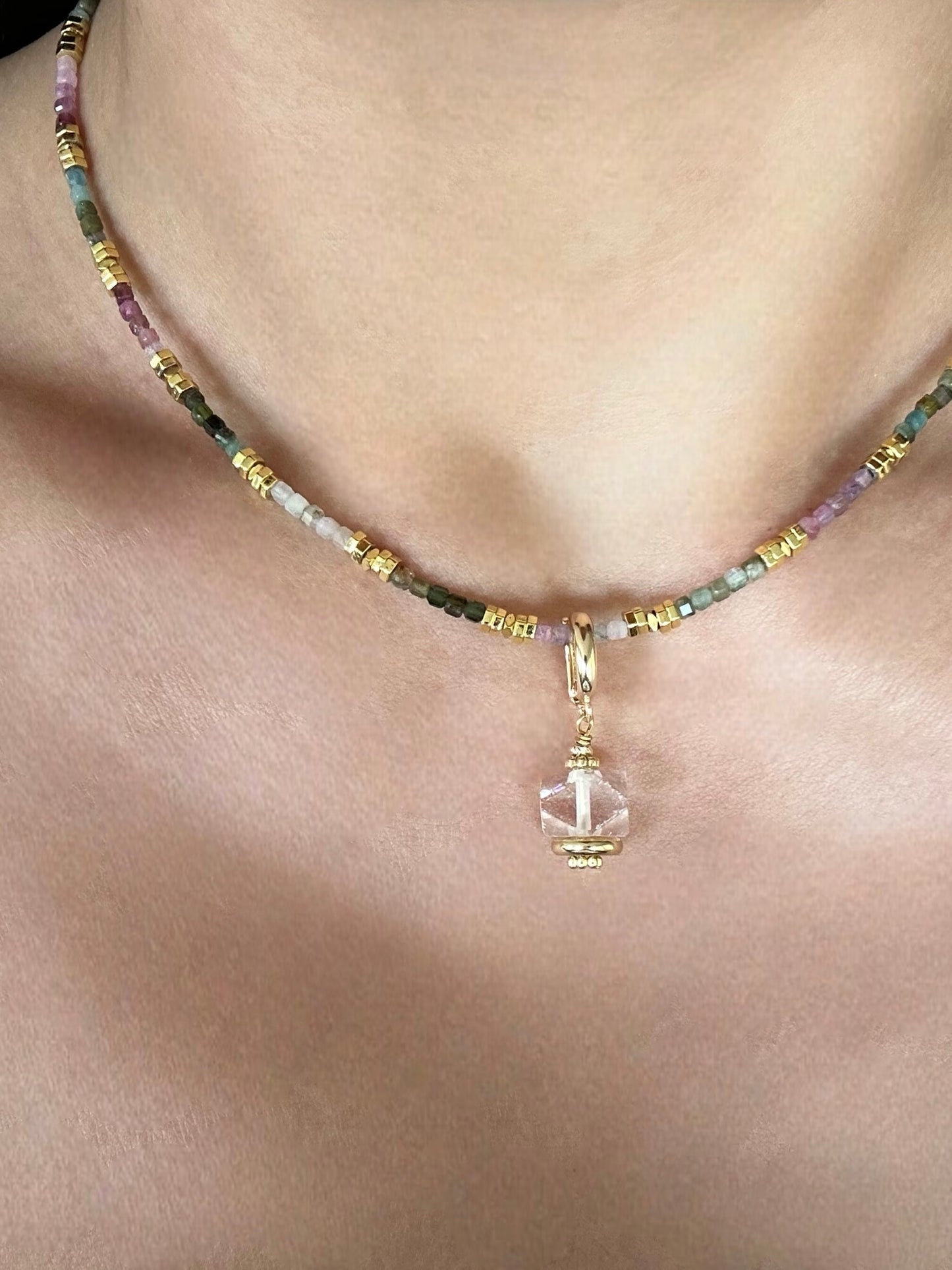 Collier Tourmaline multicolore – Équilibre et Harmonie des énergies