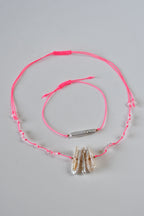 Süßwasserperlen-Set Halskette + Armband