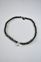Collier perles d’eau douce, Cristal de roche & Pyrite