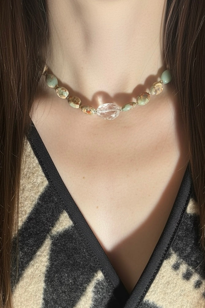 Collier AquaTerra & Cristal de Roche