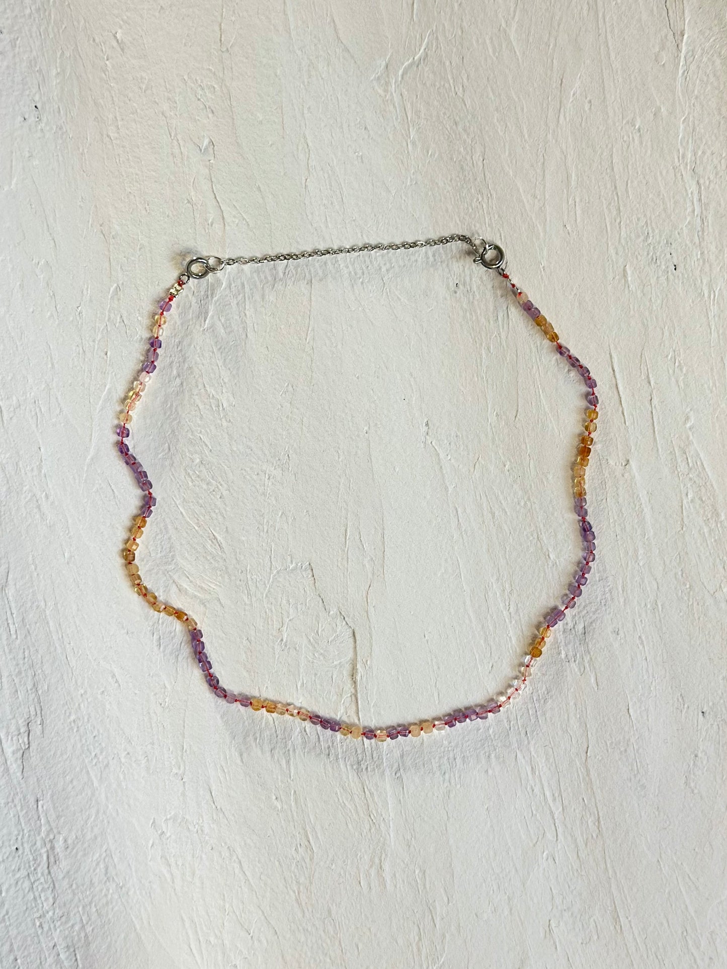 Colliers Améthyste/Citrine & Cristal de roche sur soie – Clarté intérieure & lumière consciente