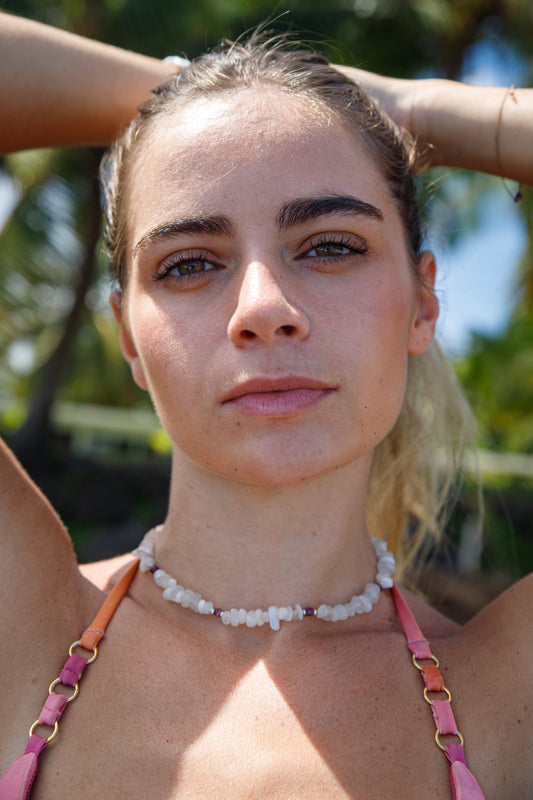 Collier Pierre de Lune et Tourmaline