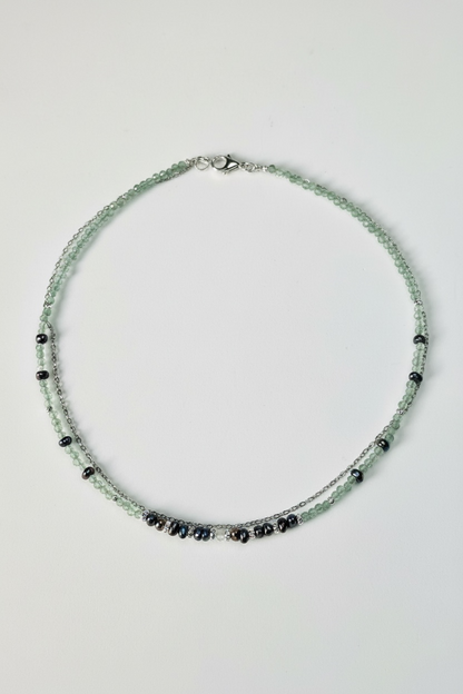 Collier Keishi sur Apatite