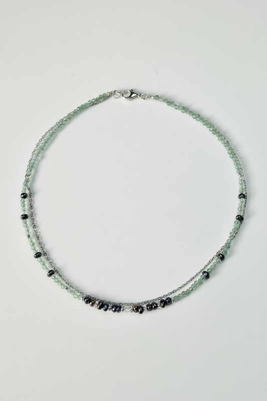Collier Keishi sur Apatite