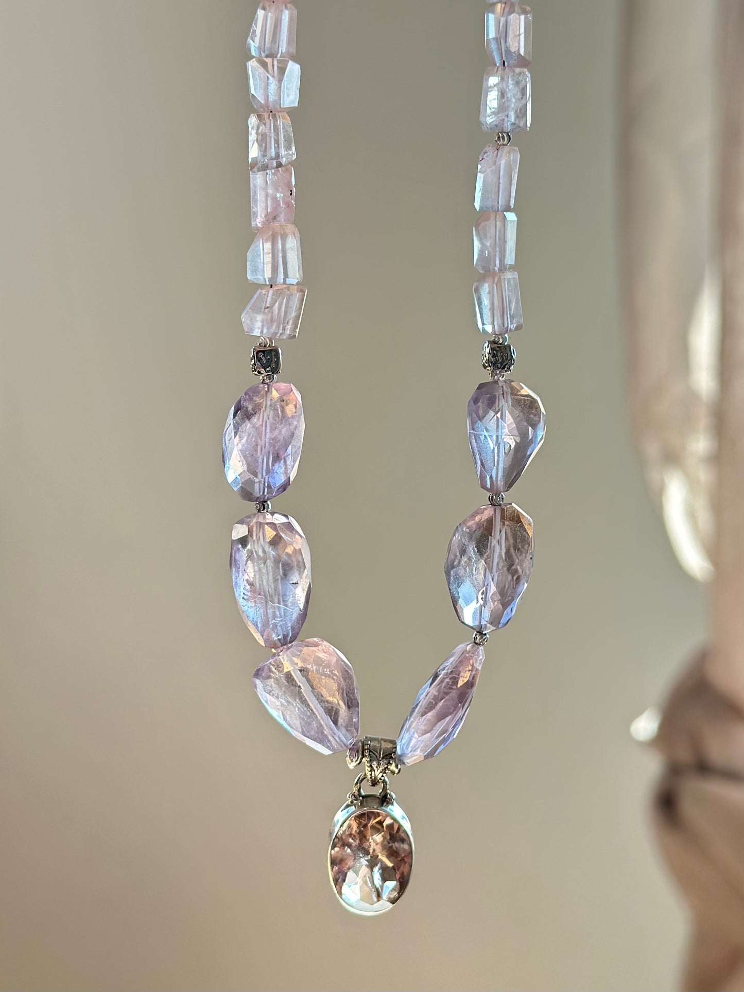 Collier Ametrine, Améthyste & Quartz rose