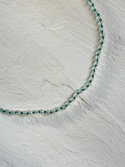 Colliers Améthyste/Citrine & Cristal de roche sur soie – Clarté intérieure & lumière consciente