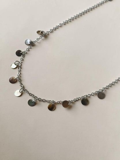 Ensemble collier + bracelet de cheville nacre