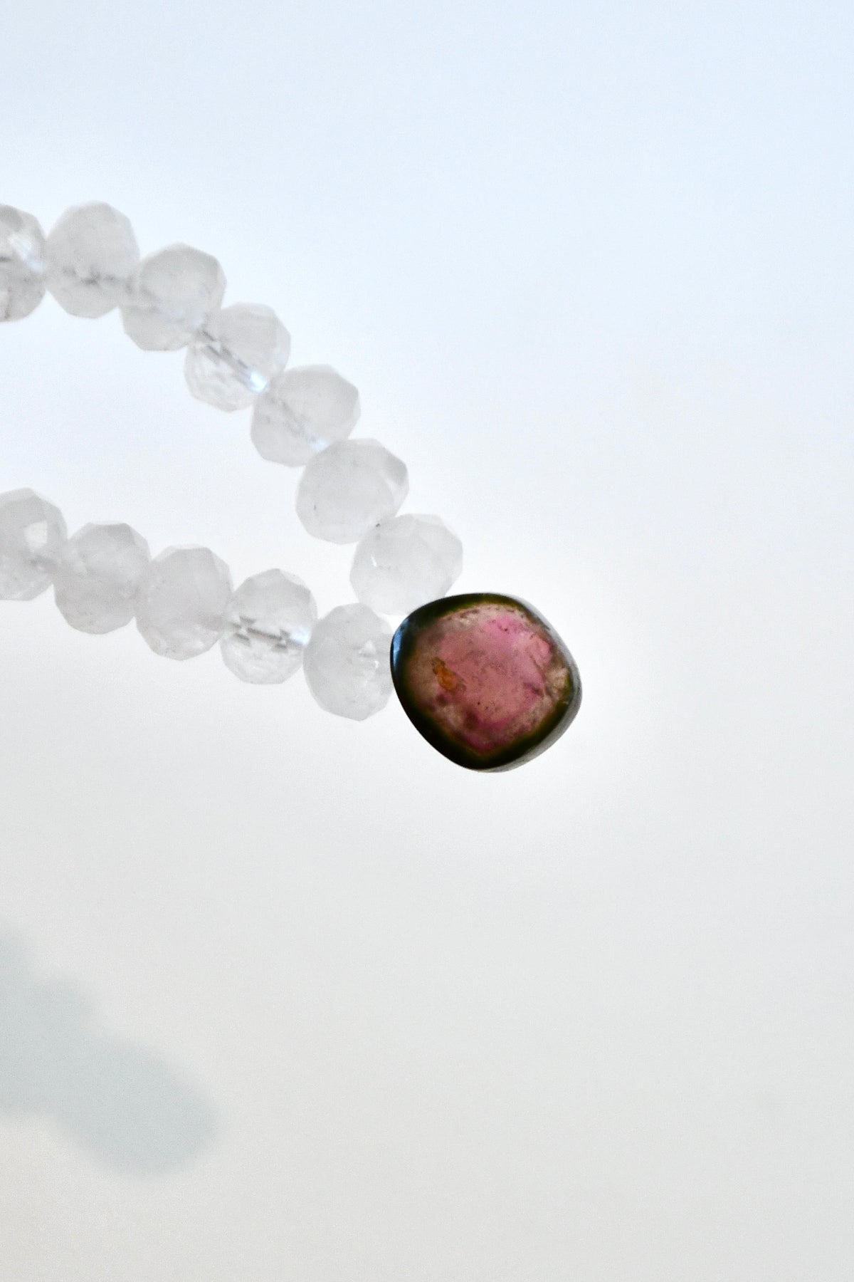 Collier Quartz rose & Tourmaline melon d’eau — Harmonie du cœur et douceur intérieure