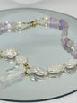 Collier Améthyste, Perles d’eau douce & Cristal de Roche