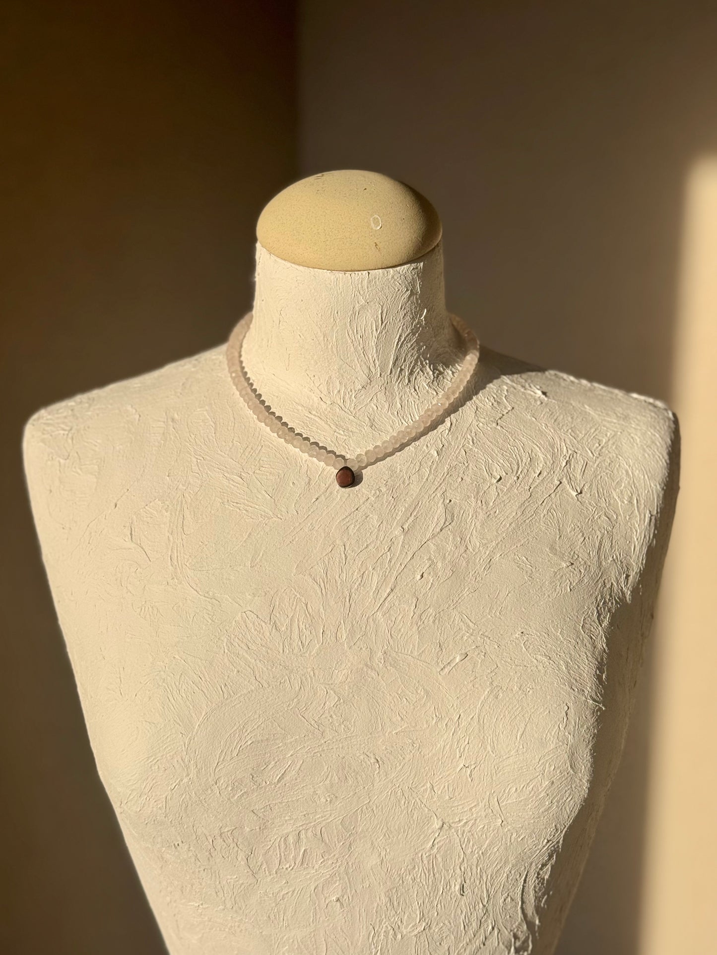 Collier Quartz rose & Tourmaline melon d’eau — Harmonie du cœur et douceur intérieure