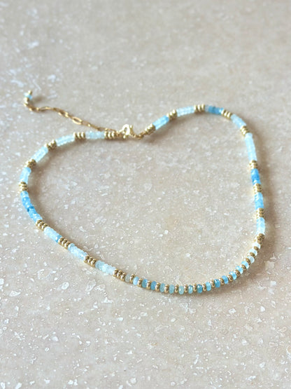 Colliers Aigue-marine – Sérénité et Communication