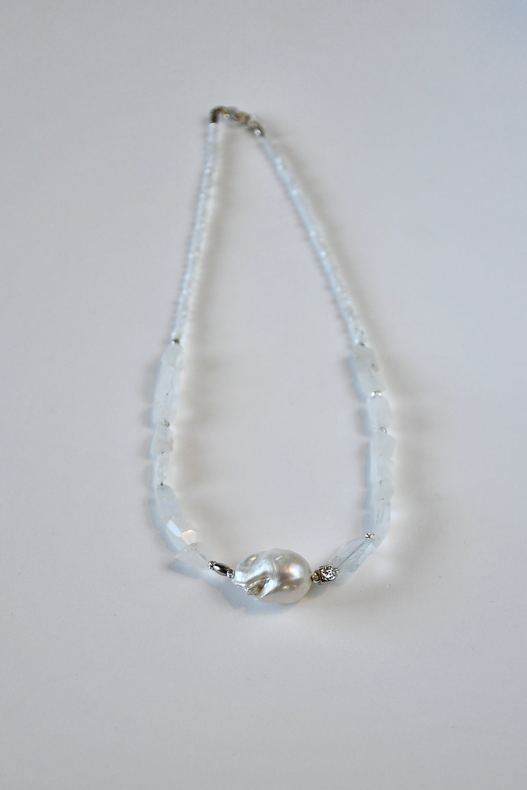 Collana Pietra di Luna e Perla d'acqua dolce