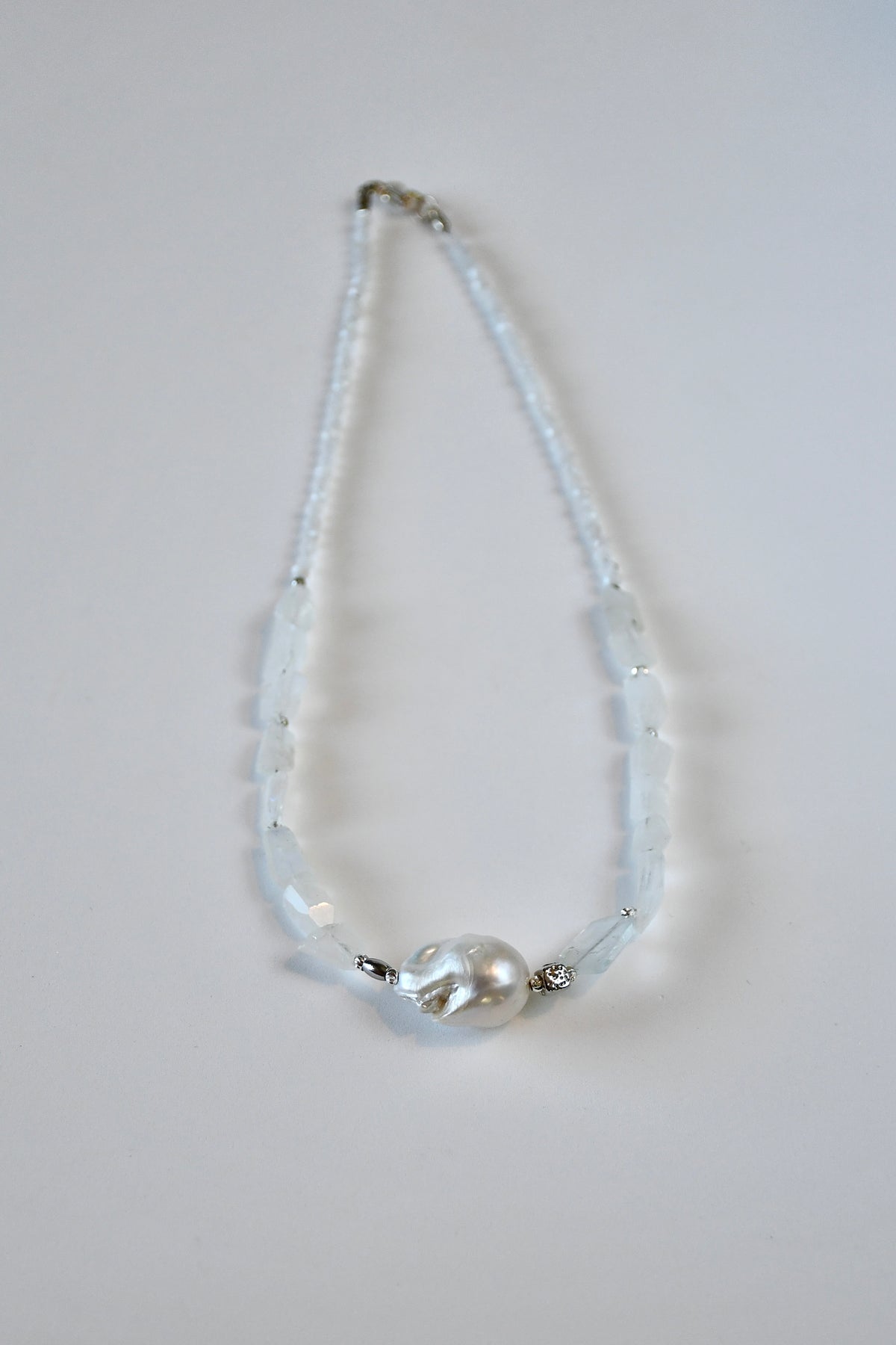 Collana Pietra di Luna e Perla d'acqua dolce