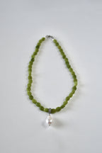 Collier Jade & Perle d’eau douce — Le cœur apaisé