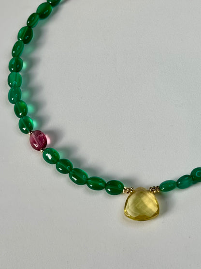 Collier Onyx & Agate – Ancrage et Harmonie