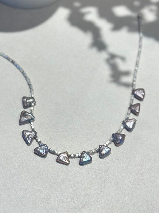 Collier perles de culture noires