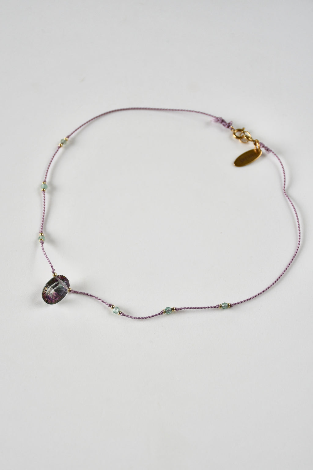 Collier Quartz mystique & Apatite