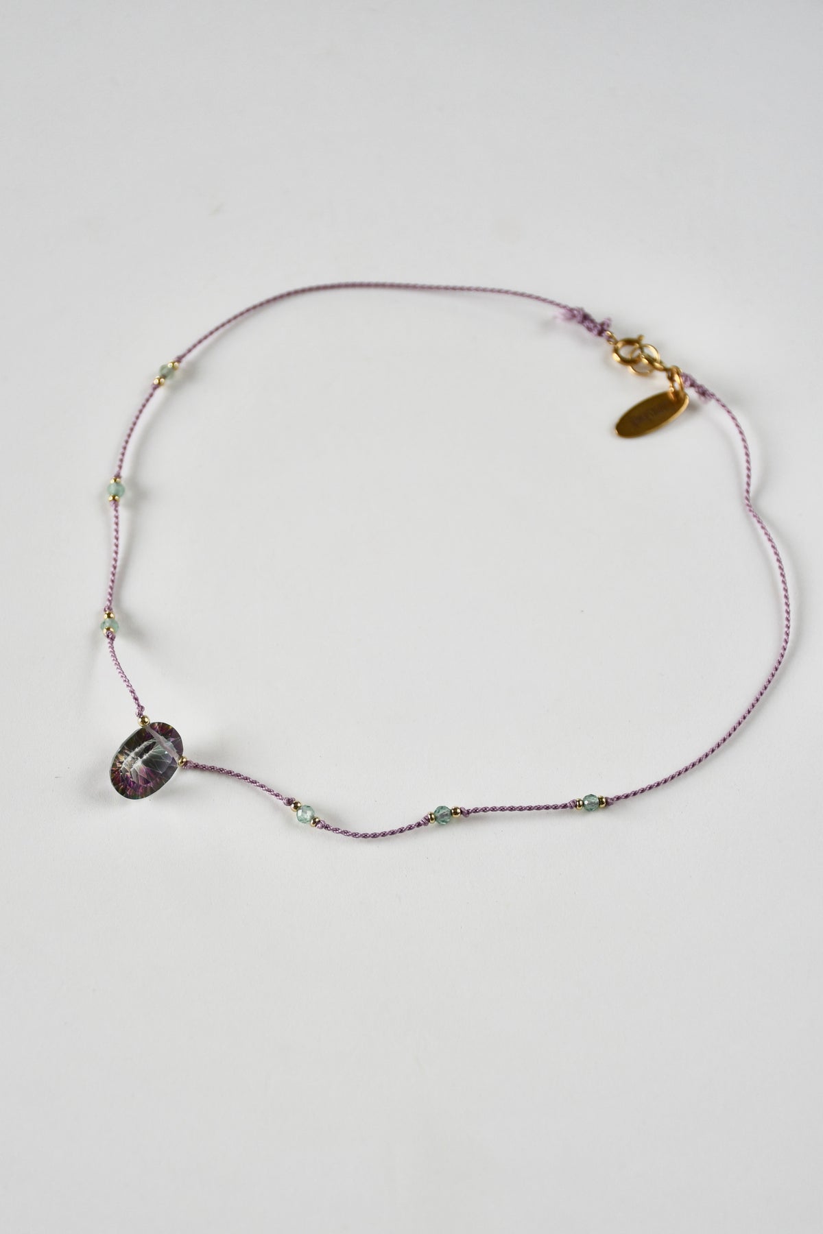 Collier Quartz mystique & Apatite